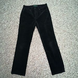 Ralph Lauren Black corduroy pants size Small.
